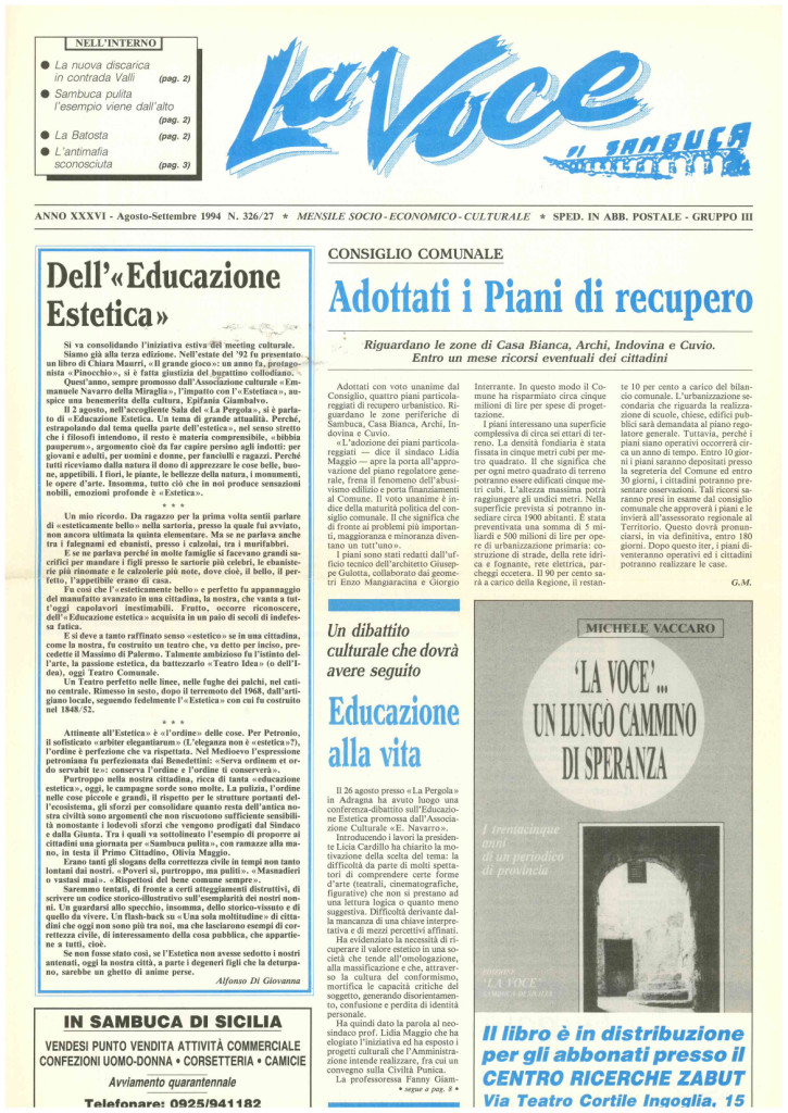 ANTEPRIMA N.326 - 327 Agosto Settembre 1994