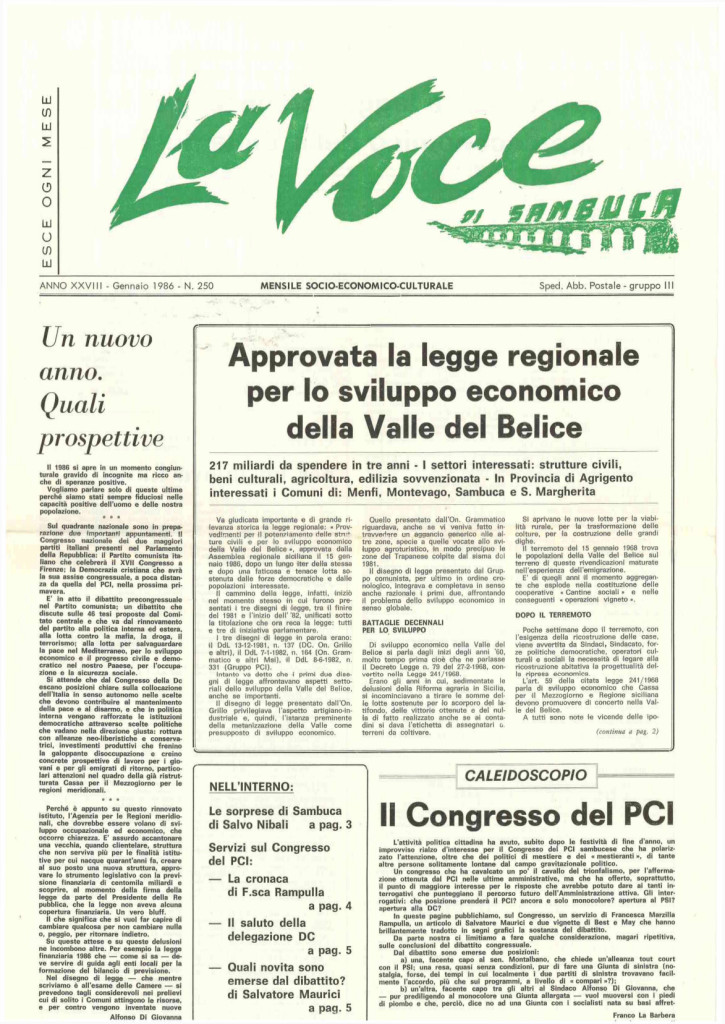 ANTEPRIMA N.250 Gennaio 1986