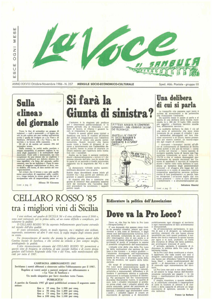 ANTEPRIMA N.257 Ottobre Novembre 1986