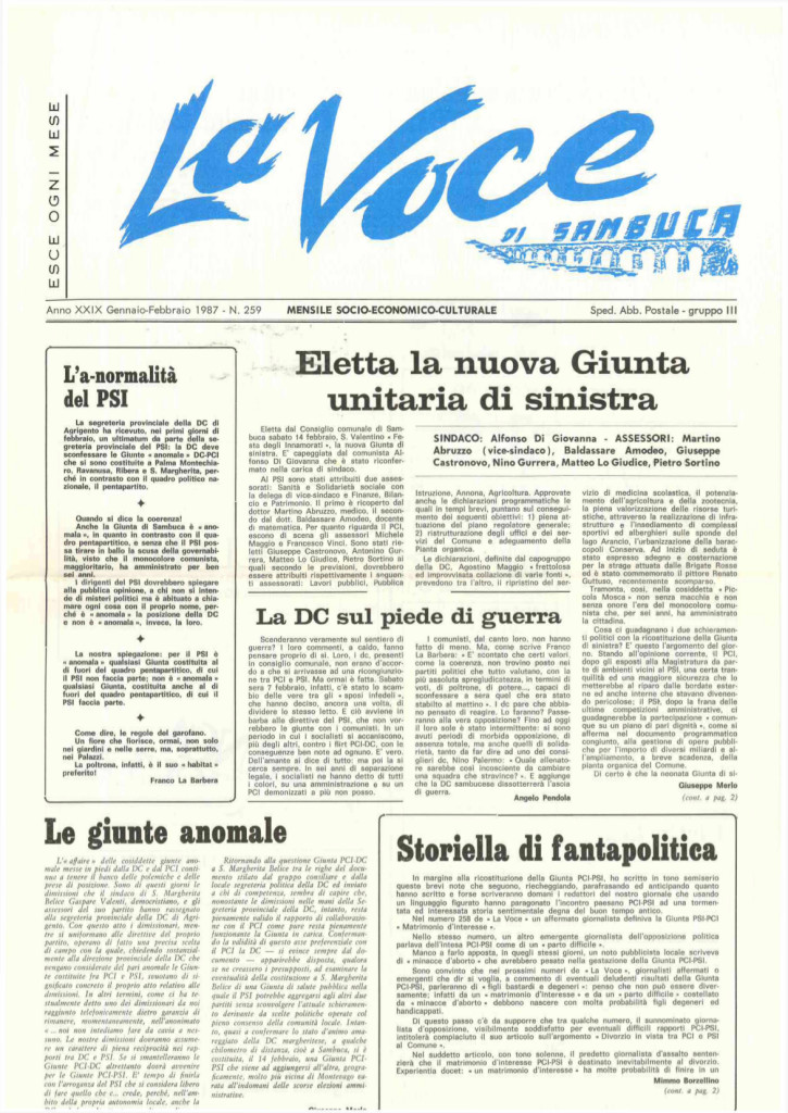 ANTEPRIMA N.259 Gennaio Febbraio 1987