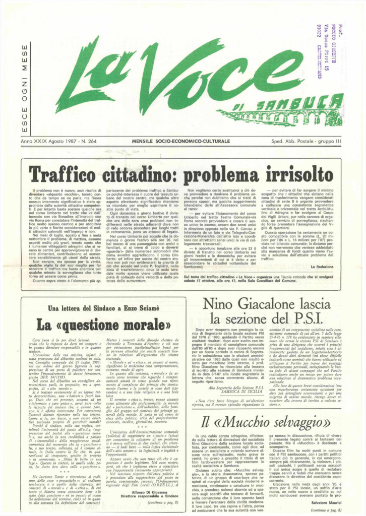 ANTEPRIMA N.264 Agosto 1987