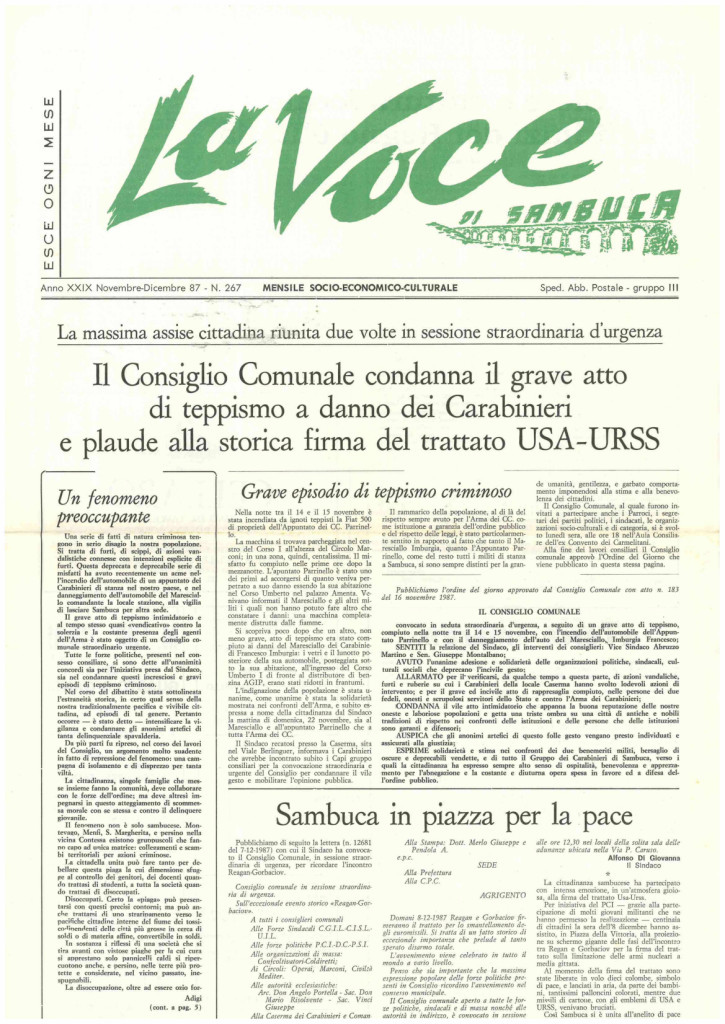 ANTEPRIMA N.267 Novembre Dicembre  1987