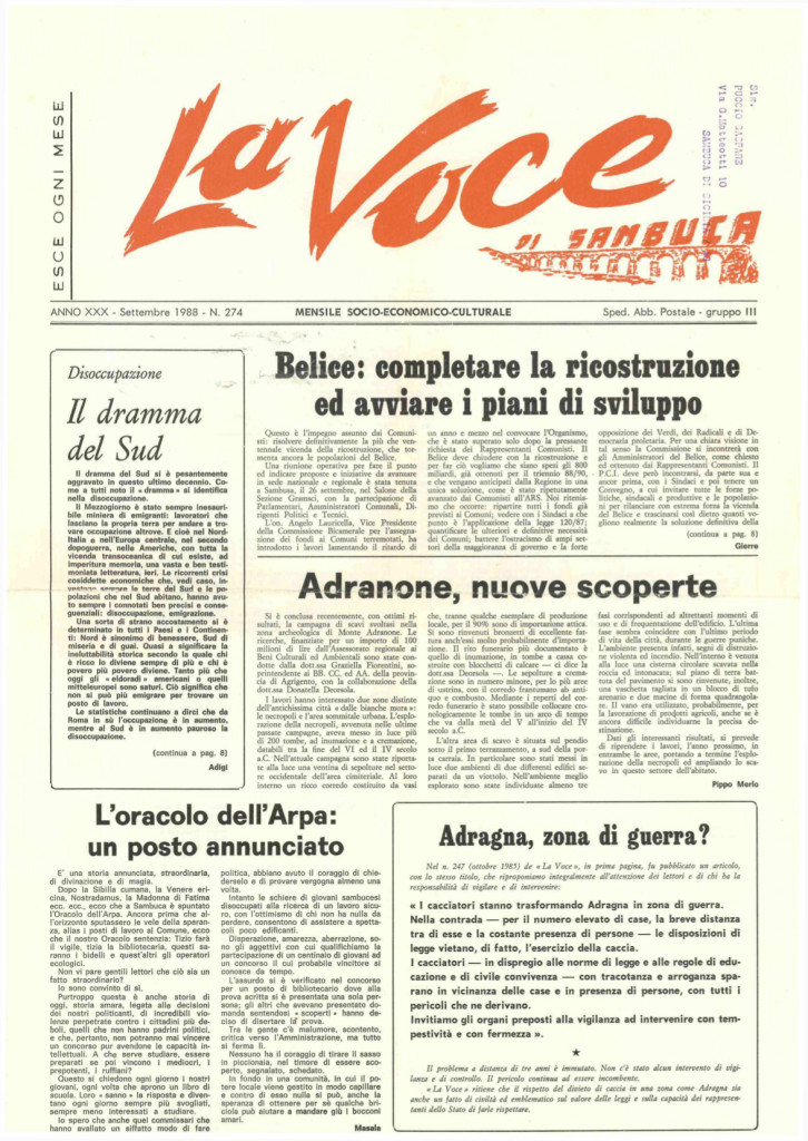 ANTEPRIMA N.274 Settembre 1988