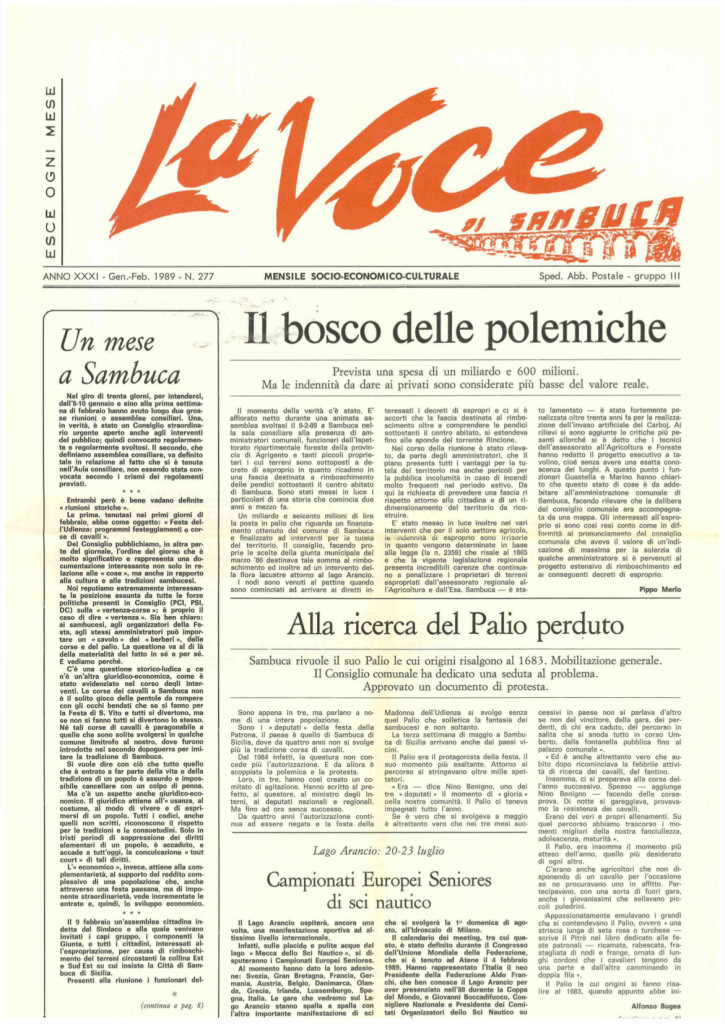 ANTEPRIMA N.277 Gennaio Febbraio 1989