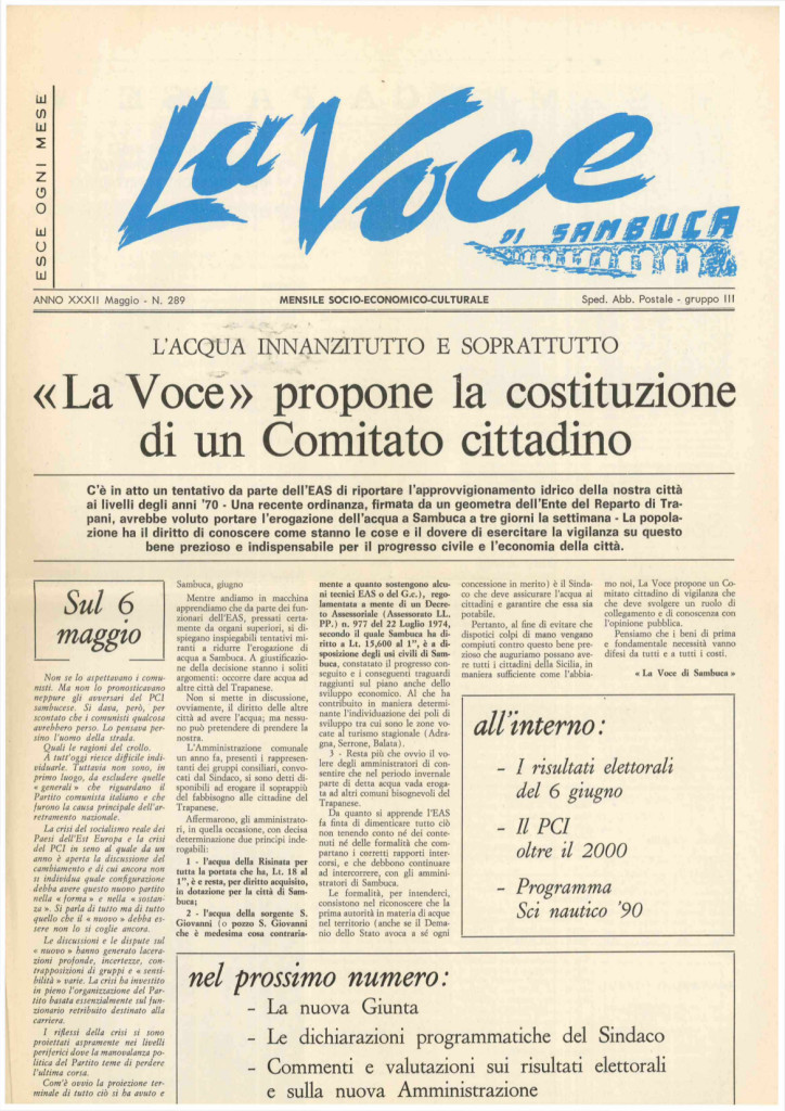 ANTEPRIMA N.289 Maggio 1990