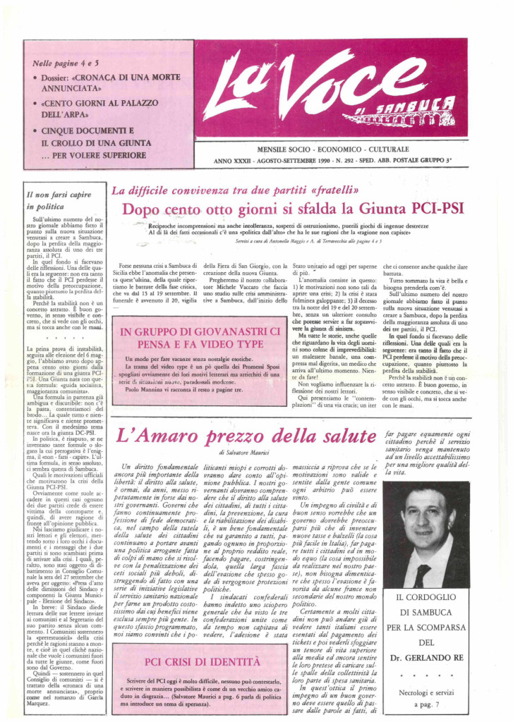 ANTEPRIMA N.292 Agosto Settembre  1990