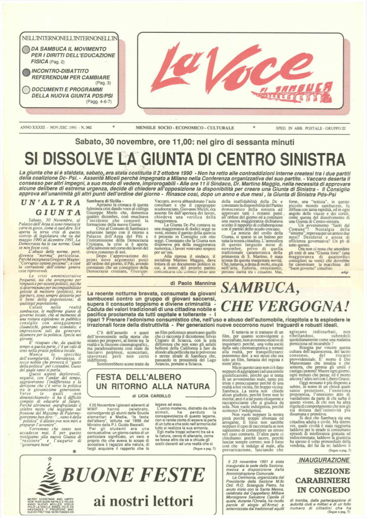 ANTEPRIMA N.302 Novembre Dicembre 1991