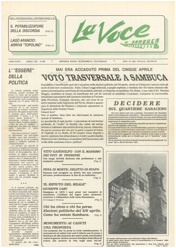 ANTEPRIMA N.305 Aprile 1992