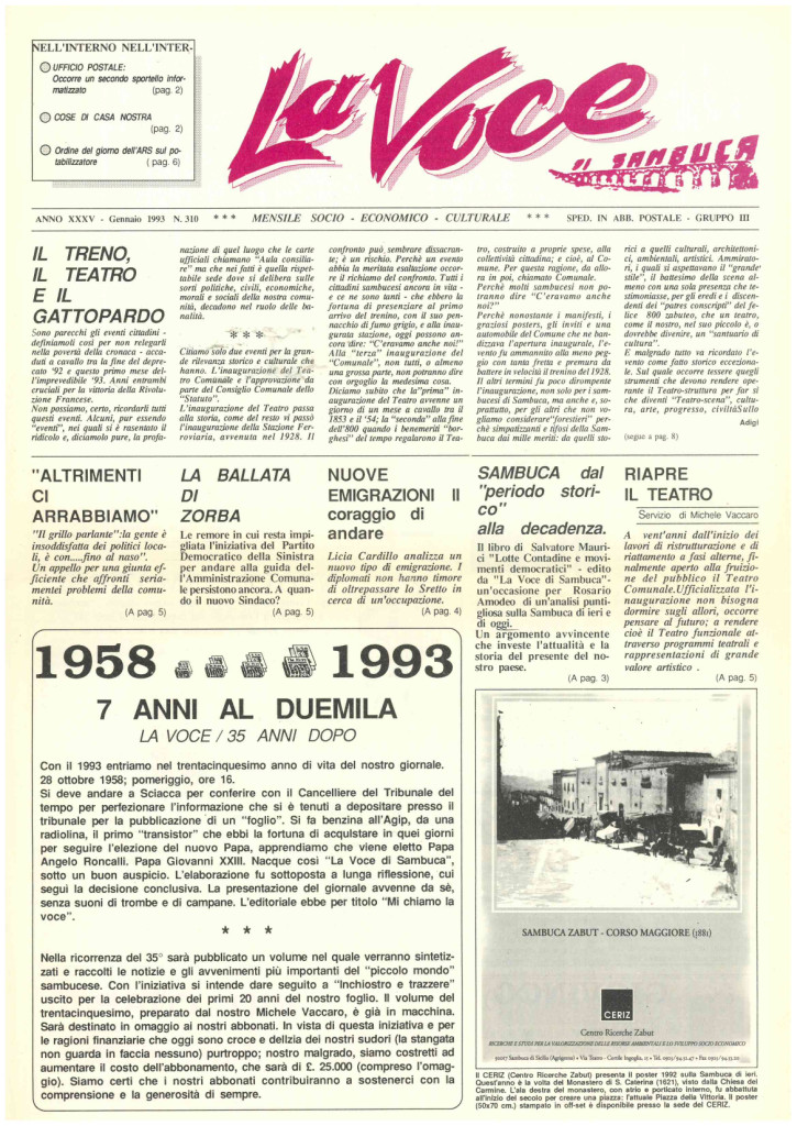 ANTEPRIMA N.310 Gennaio 1993