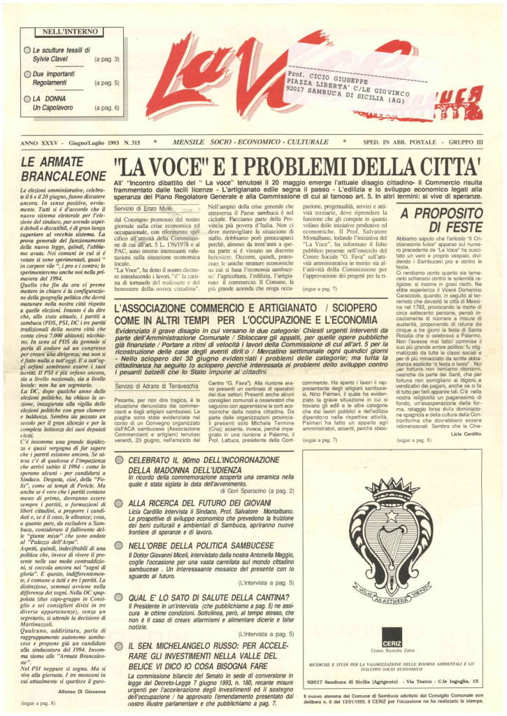 ANTEPRIMA N.315 Giugno Luglio 1993