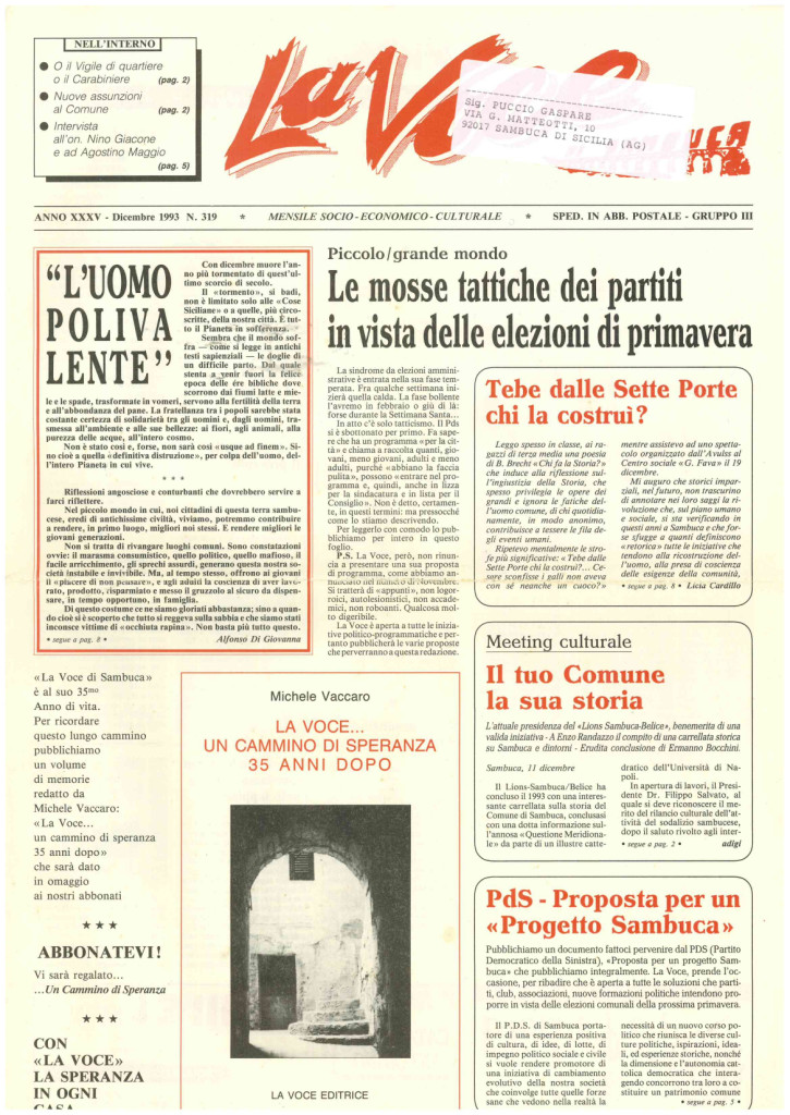 ANTEPRIMA N.319 Dicembre 1993