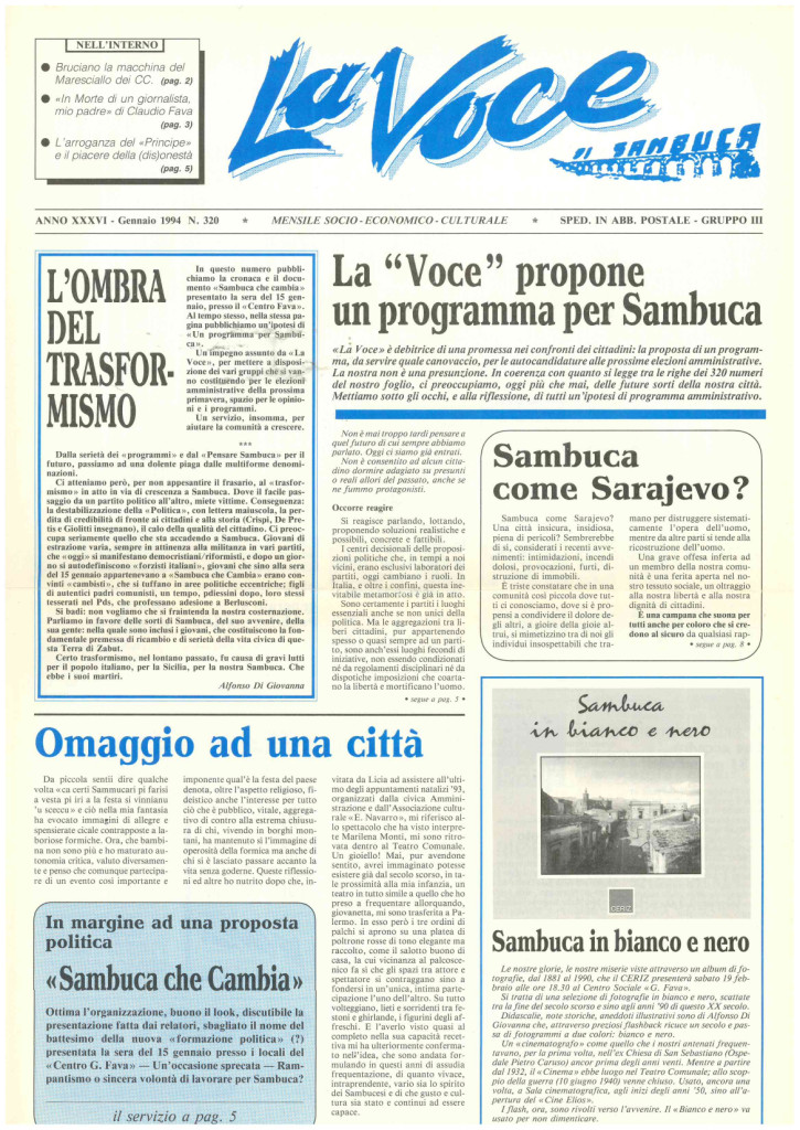 ANTEPRIMA N.320 Gennaio 1994