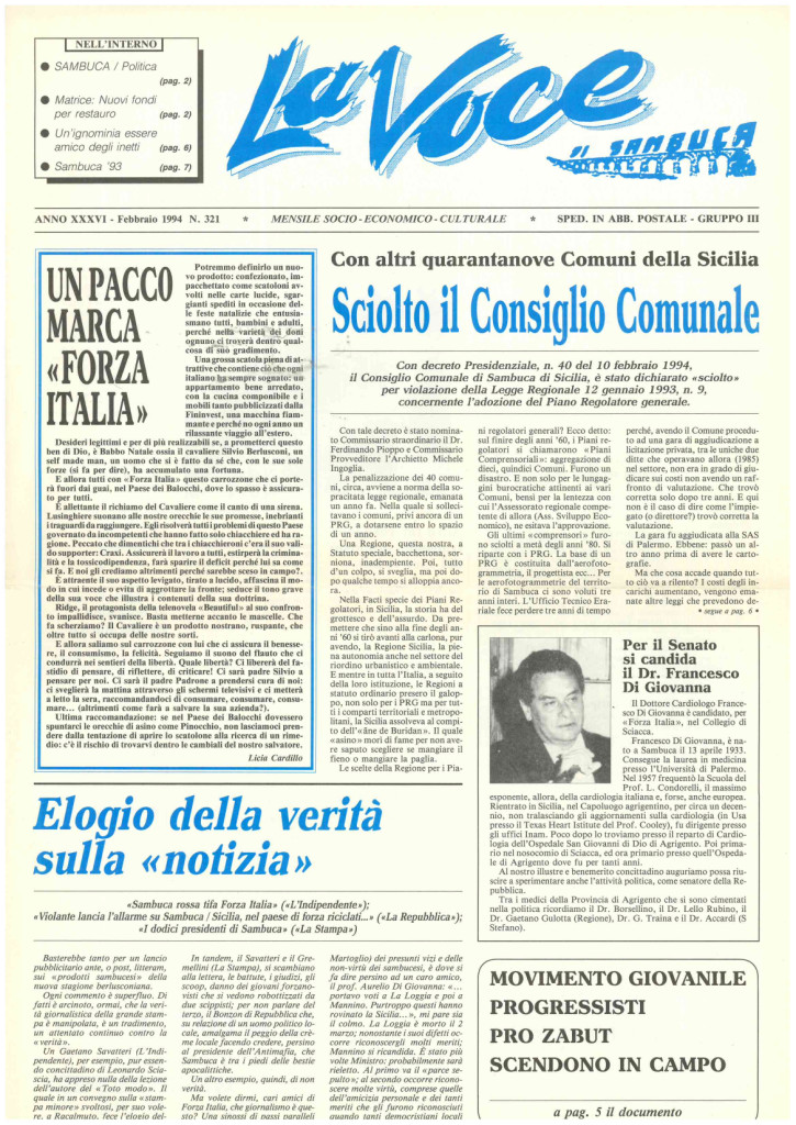 ANTEPRIMA N.321 Febbraio 1994