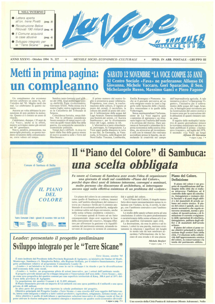 ANTEPRIMA N.327  Ottobre 1994