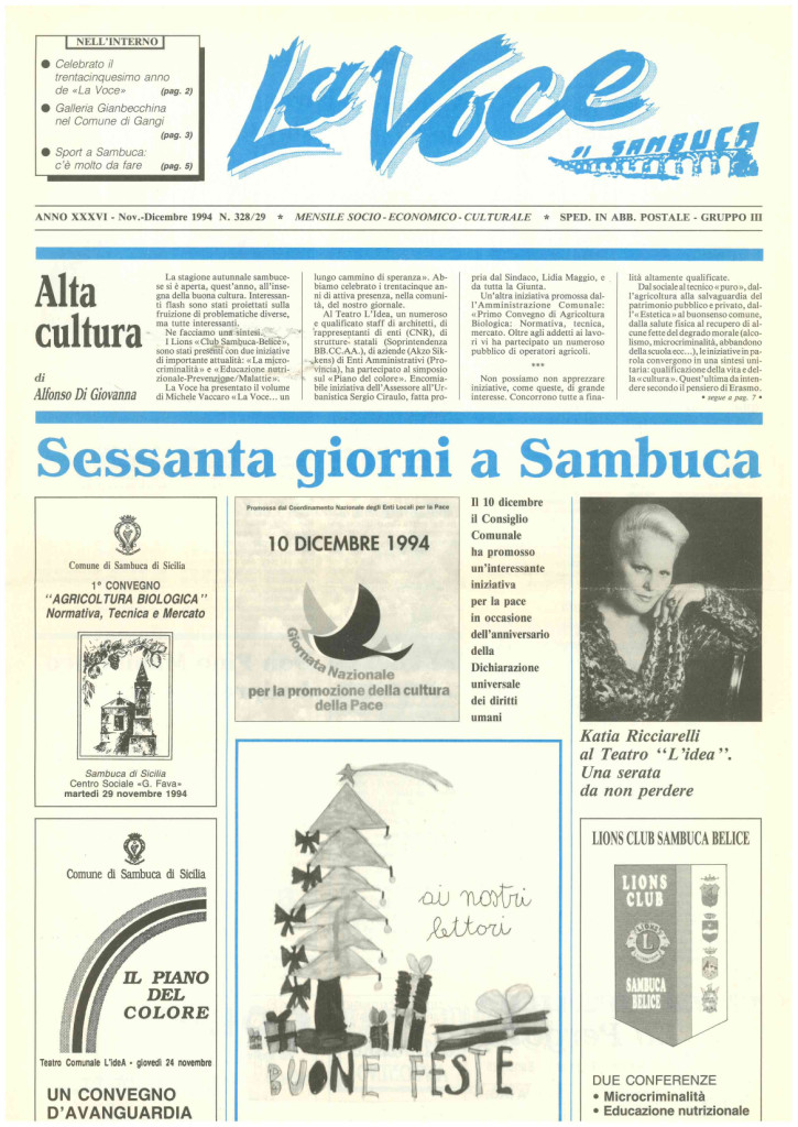 ANTEPRIMA N.328 - 329 Novembre Dicembre 1994