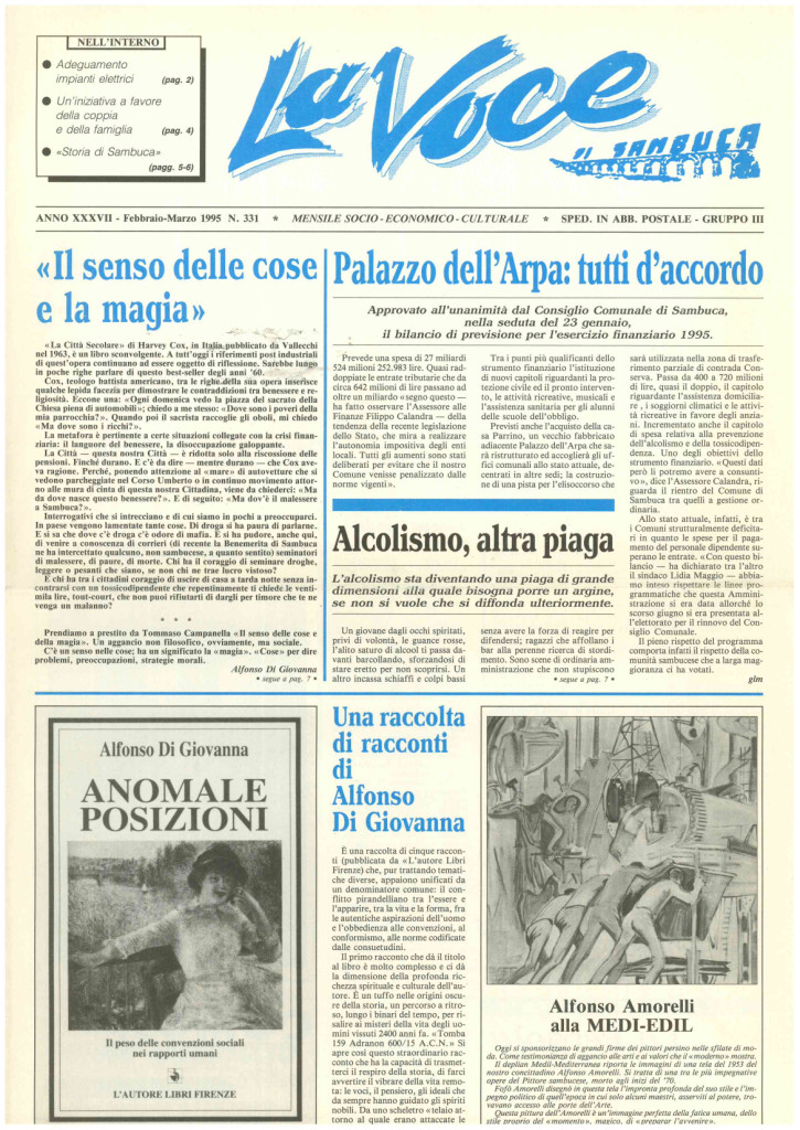 ANTEPRIMA N.331 Febbraio 1995