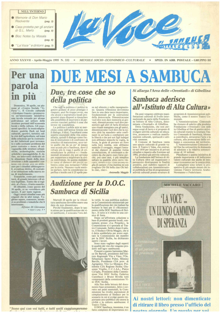 ANTEPRIMA N.332 Aprile Maggio 1995