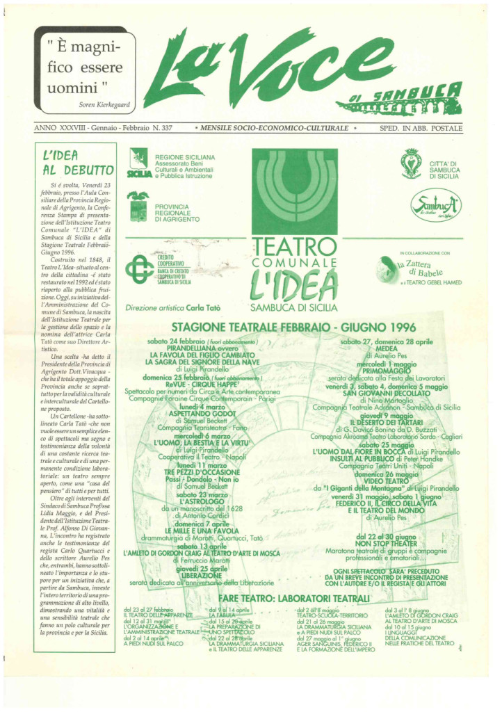 ANTEPRIMA N.337 Gennaio Febbraio 1996