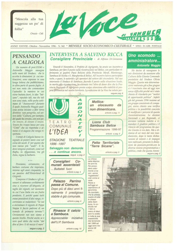 ANTEPRIMA N.342 Ottobre Novembre 1996