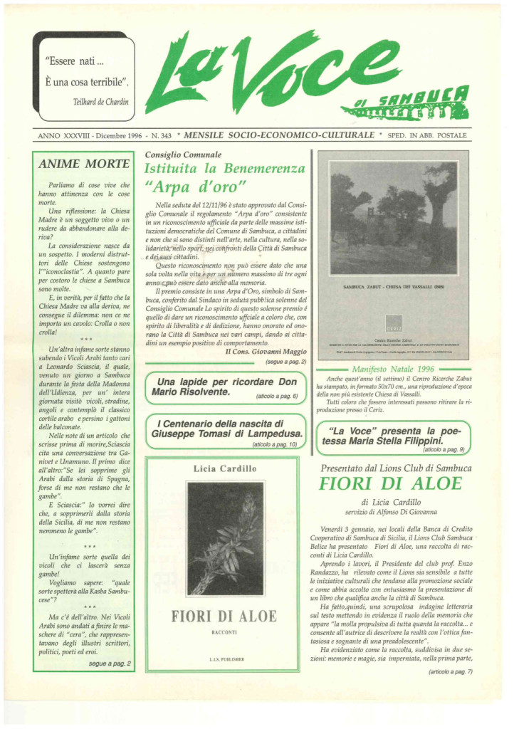 ANTEPRIMA N.343 Dicembre 1996