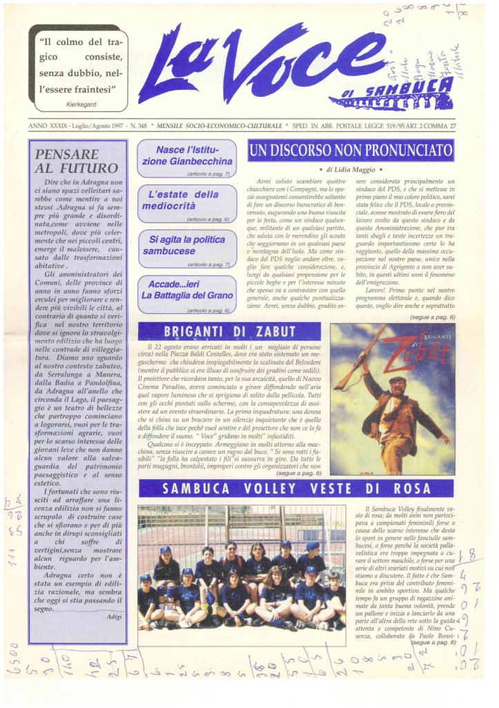 ANTEPRIMA N.348 Luglio Agosto 1997