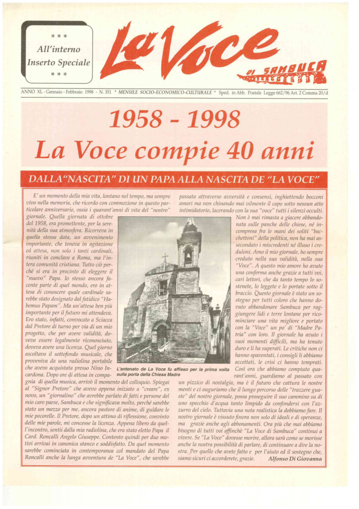 ANTEPRIMA N.351 Gennaio Febbraio 1998