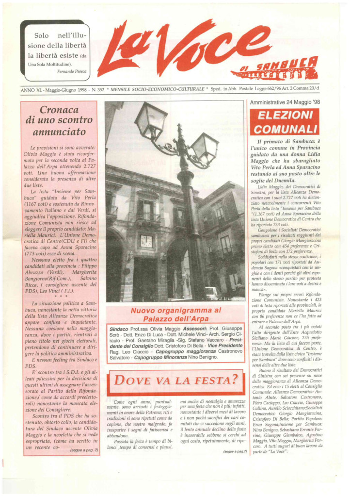 ANTEPRIMA N.352 Maggio Giugno 1998