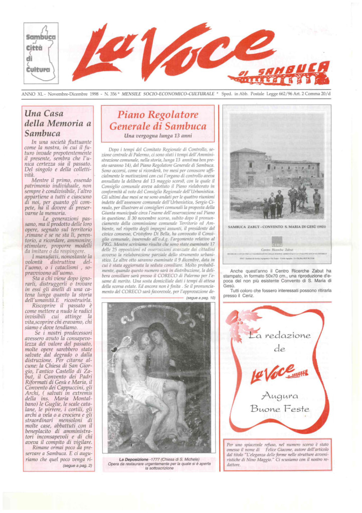 ANTEPRIMA N.356 Novembre Dicembre 1998