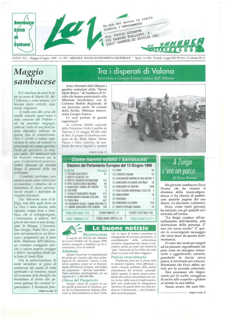 ANTEPRIMA N.359 Maggio Giugno 1999