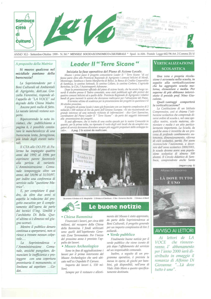 ANTEPRIMA N.361 Settembre Ottobre 1999