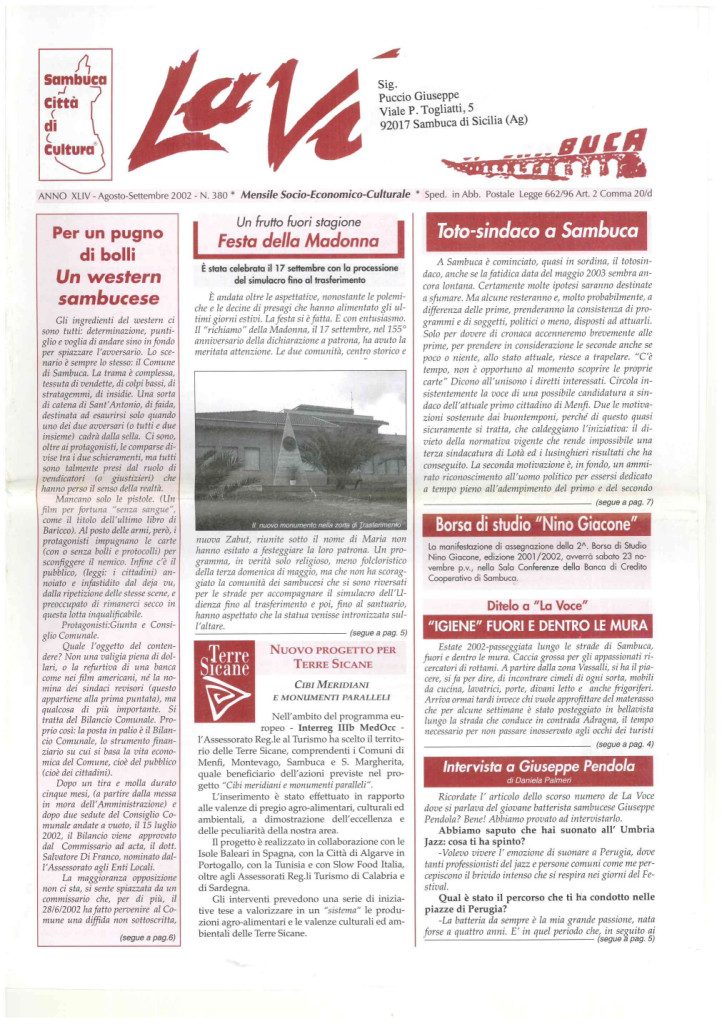 ANTEPRIMA N.380 Agosto Settembre 2002