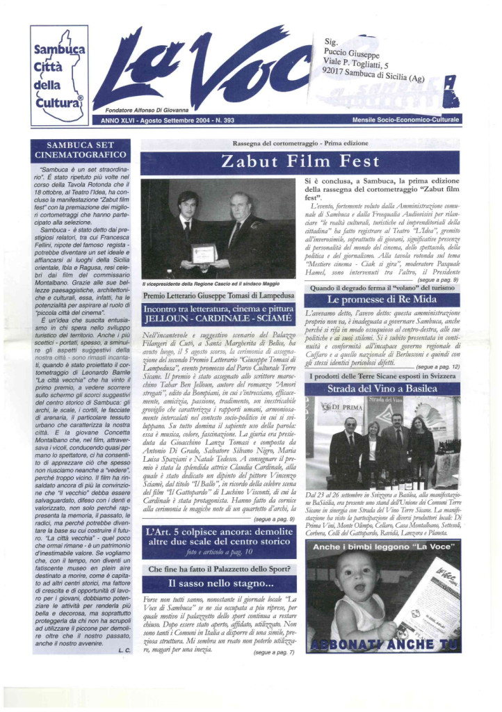 ANTEPRIMA N.393 Agosto Settembre 2004