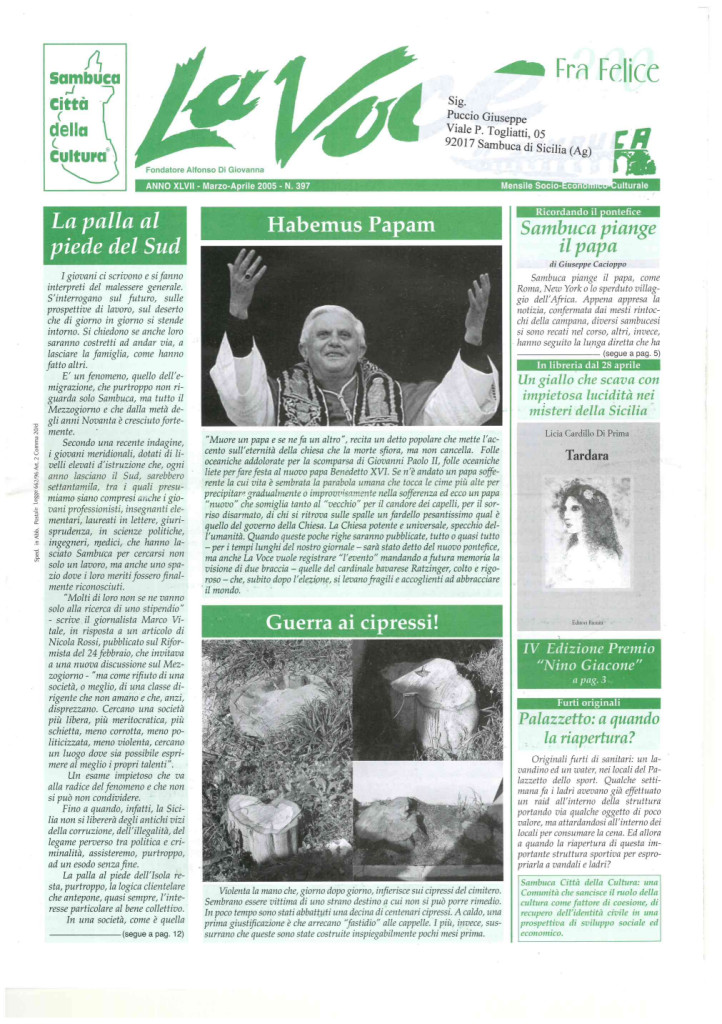 ANTEPRIMA N.397 Marzo Aprile 2005