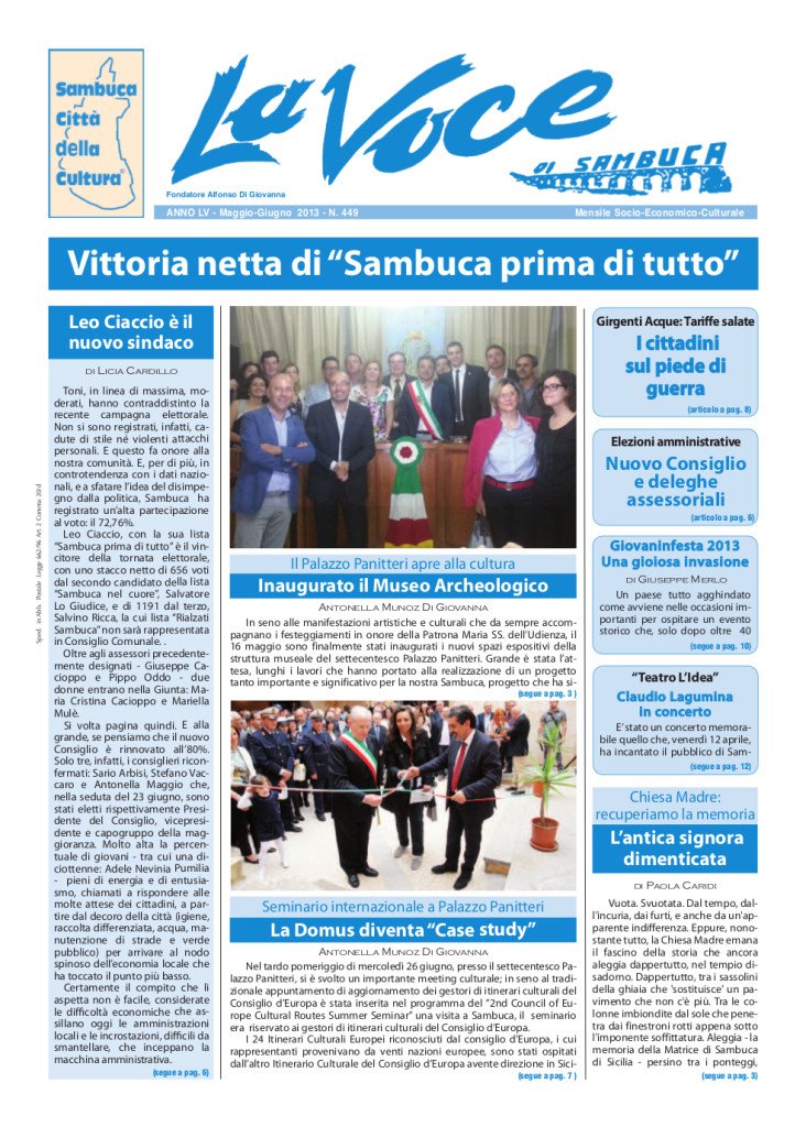 ANTEPRIMA N.449 Maggio Giugno 2013