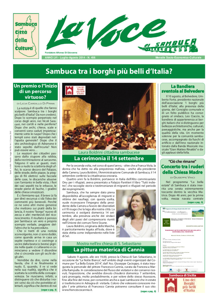 ANTEPRIMA N.456 Luglio Agosto 2014